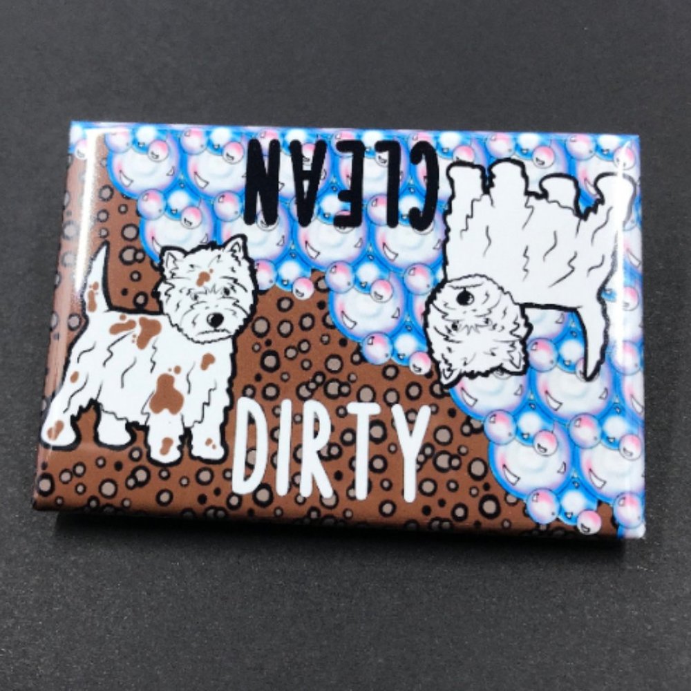 West Highland White Terrier Dishwasher Magnet Sign